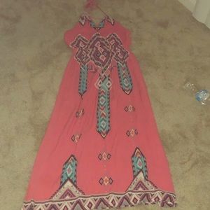 Colorful sun dress with the back out